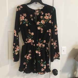 Long sleeve Floral Romper